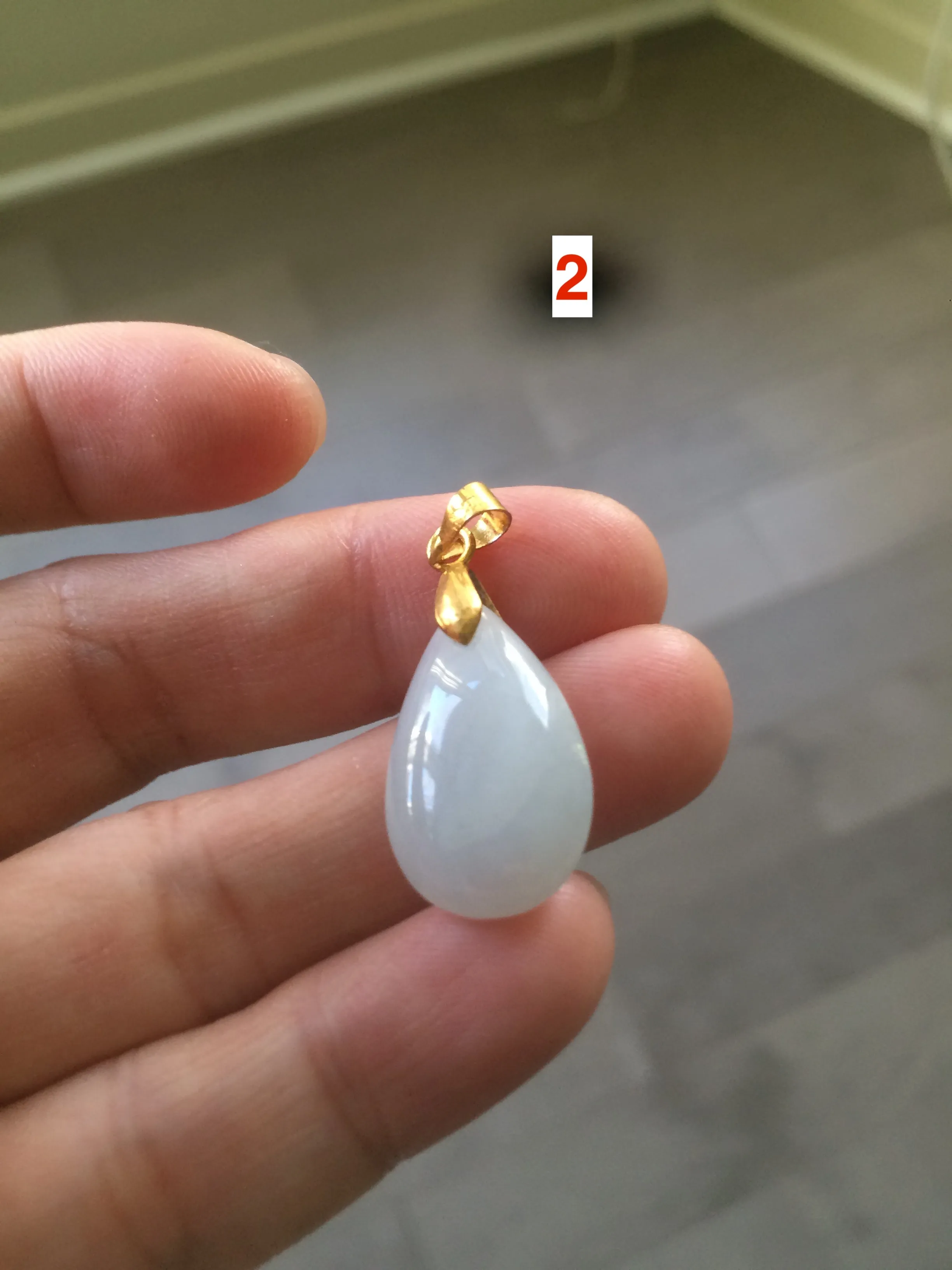 100% natural icy watery green/white/purple type A jadeite jade water drop pendant necklace group AT78