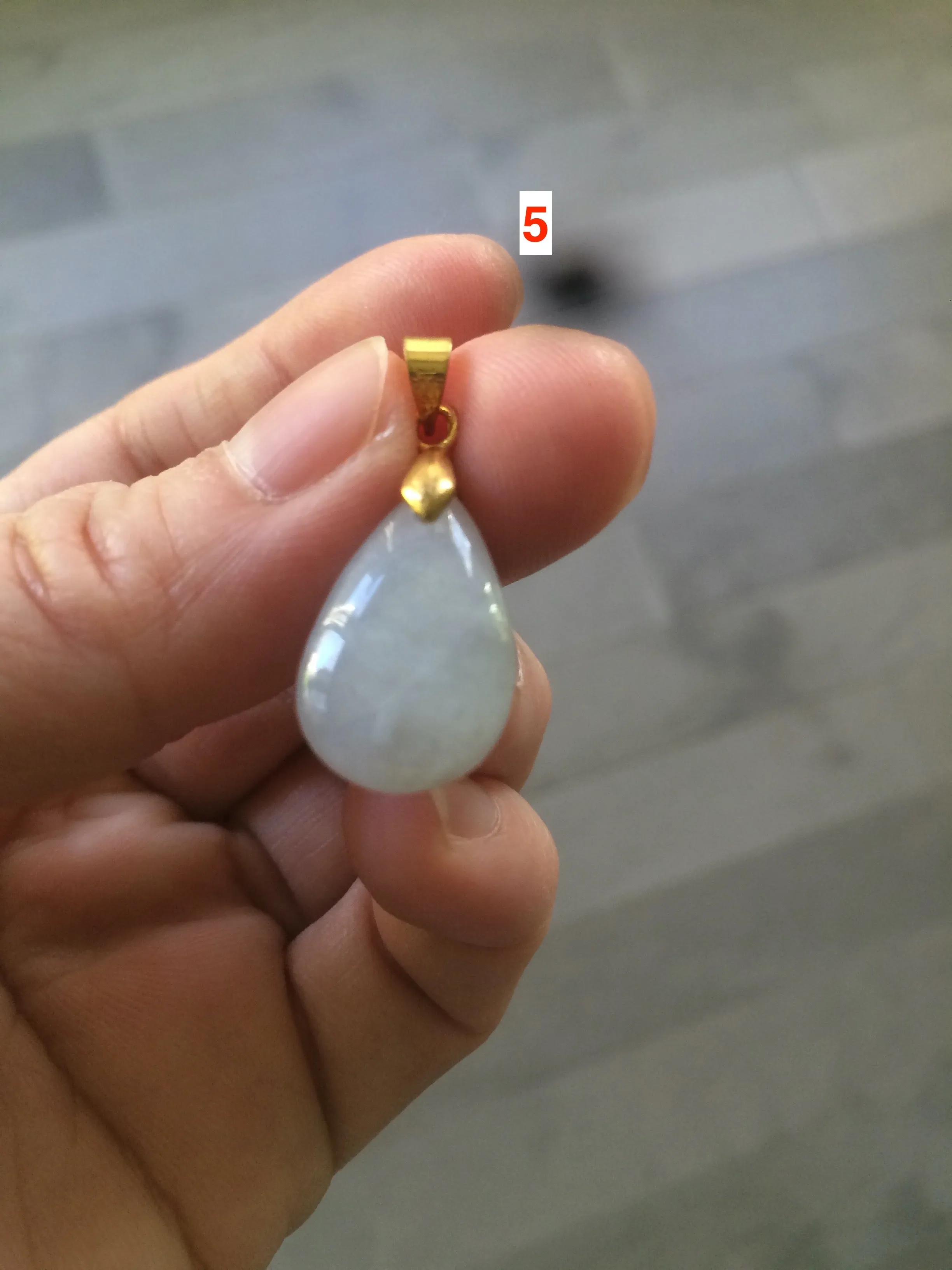 100% natural icy watery green/white/purple type A jadeite jade water drop pendant necklace group AT78