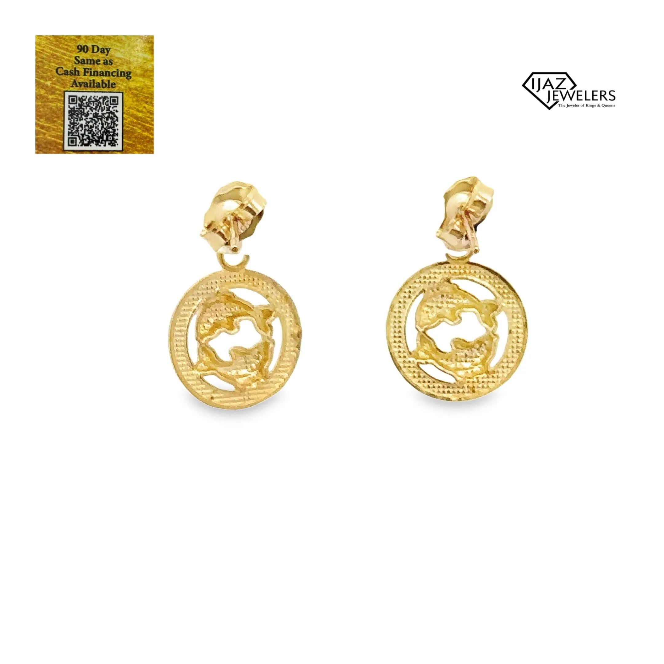 10K Gold Pisces Zodiac Earrings