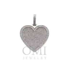 10K GOLD ROUND DIAMOND HEART PENDANT 1.1 CT