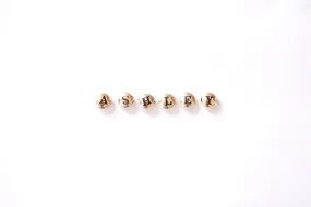 14k Gold Filled Alphabet Letter Initial Beads - 7mm Yellow Gold Filled Personalized Word Name Necklace Bracelet Seamless Oval beads