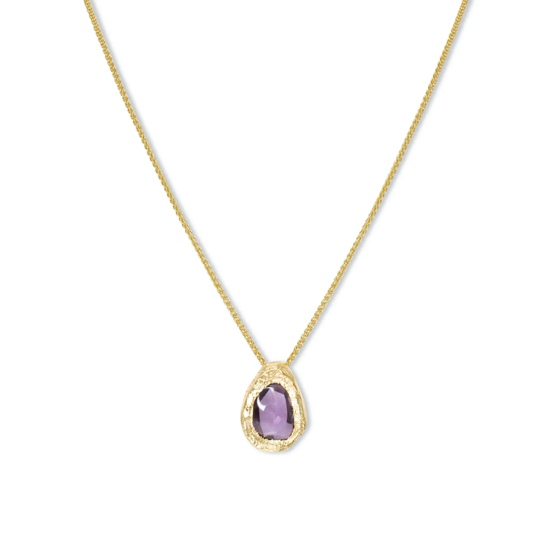 18K Freeform Slider Necklace in Purple Sapphire