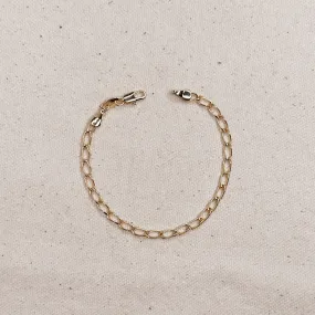 18k Gold Filled Slight Twist Link Bracelet