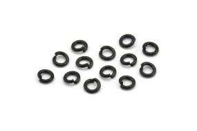 5mm Jump Ring - 250 Oxidized Brass Black Jump Rings (5x1mm) S455