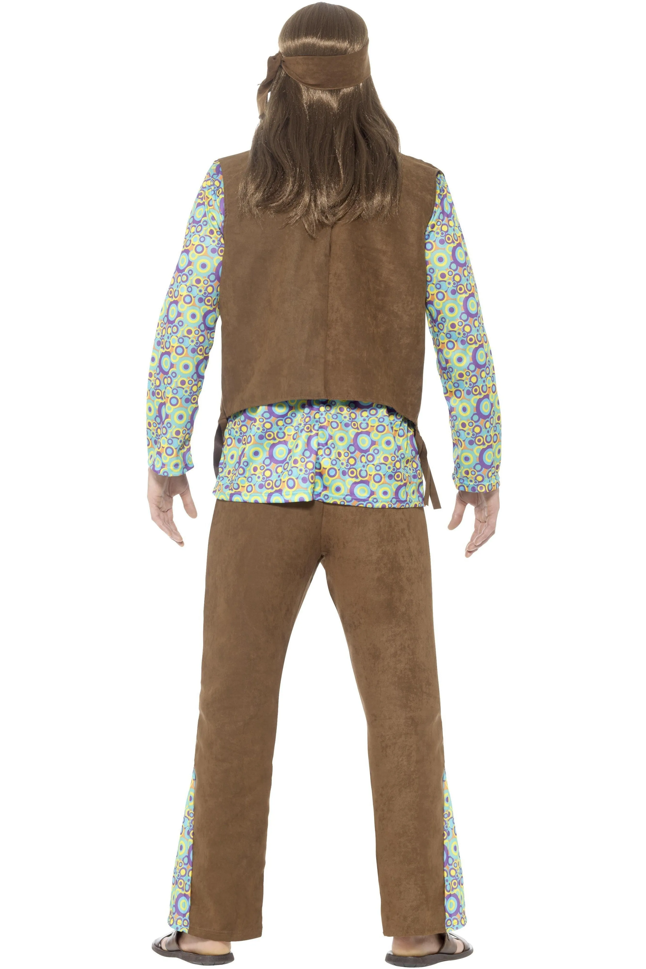 60s Hippie Costume with Trousers Top Waistcoat