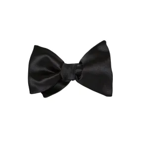 8 cm Black Silk Twill Self-Tie Bow Tie