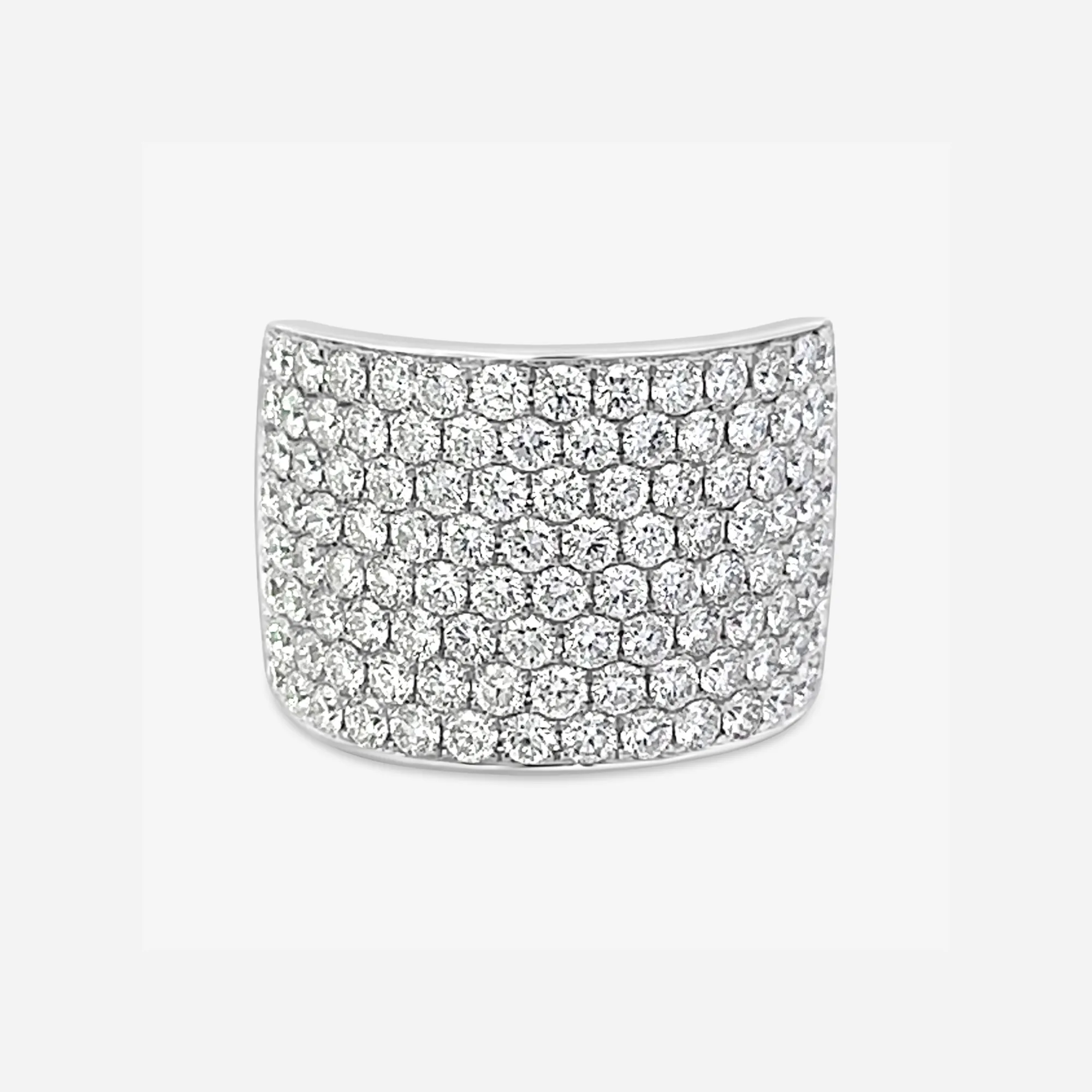 8 Row Diamond Statement Ring