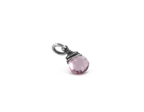 Add-On Rose Quartz Birthstone Pendant - Sterling Silver