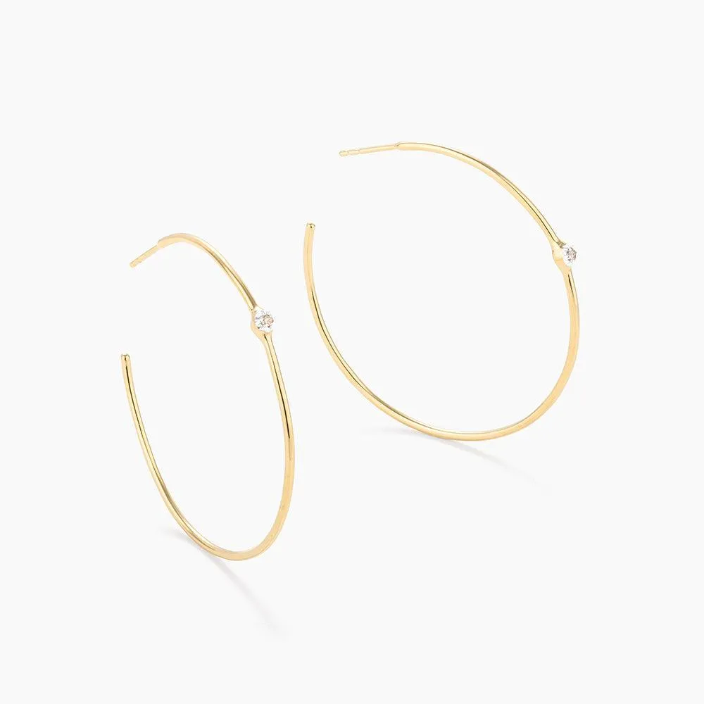 Aja Diamond Accent Hoops