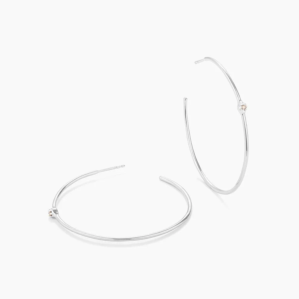 Aja Diamond Accent Hoops