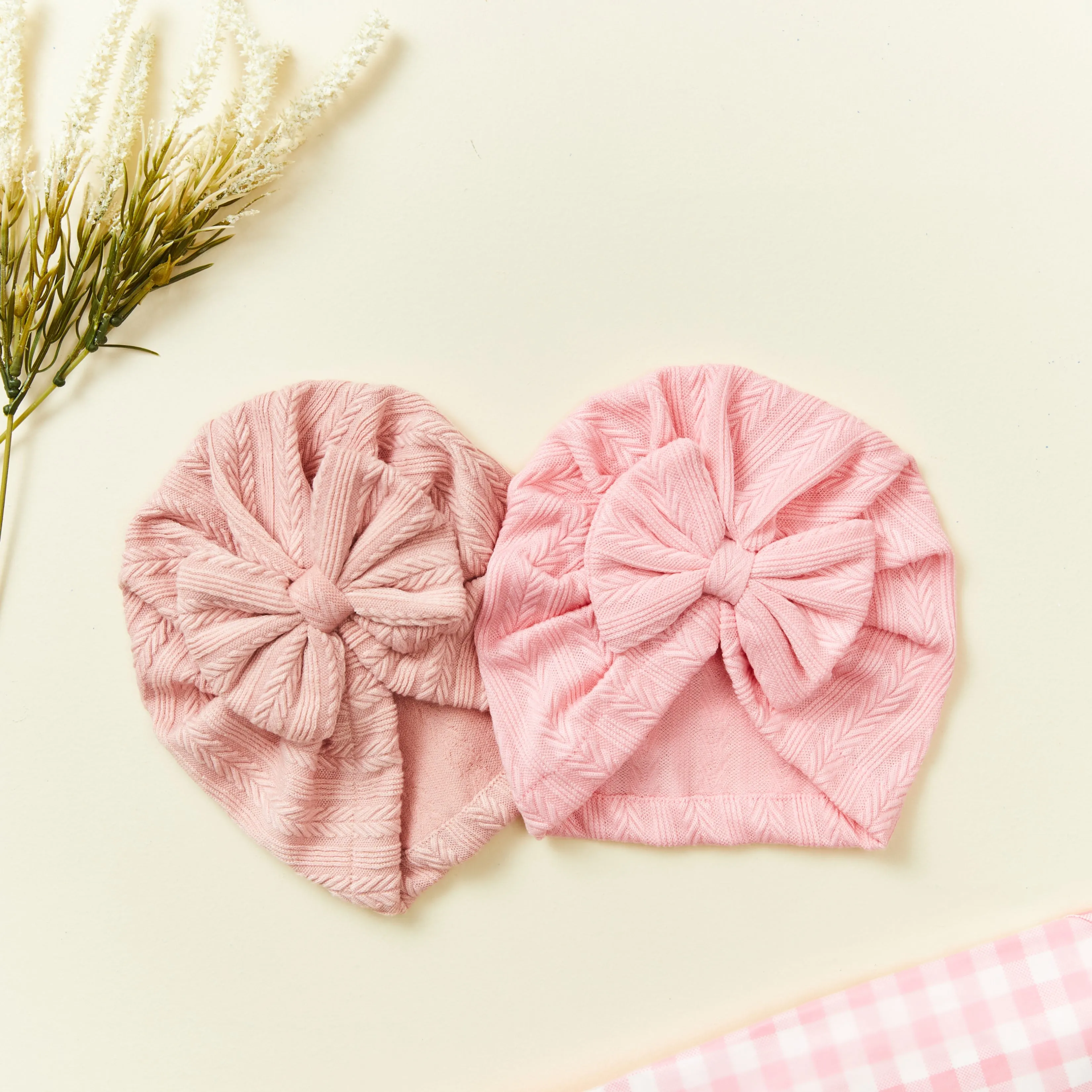 Baby Myla Bow Turban in Blush