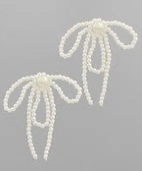 Beaded Bow Earrings