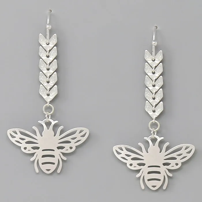 Bee Filigree Drop Earrings