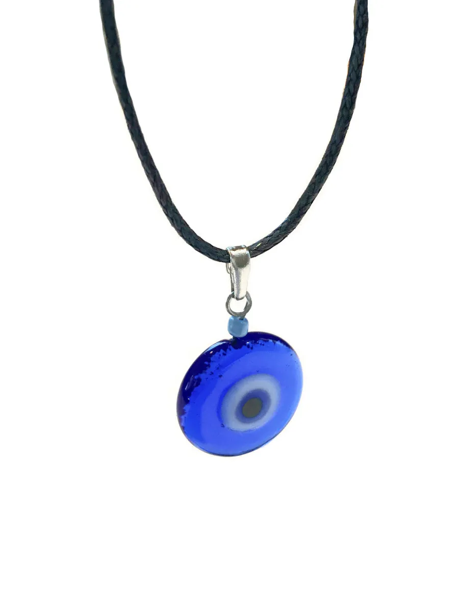 Blue Glass Eye Necklace