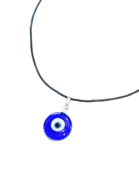 Blue Glass Eye Necklace