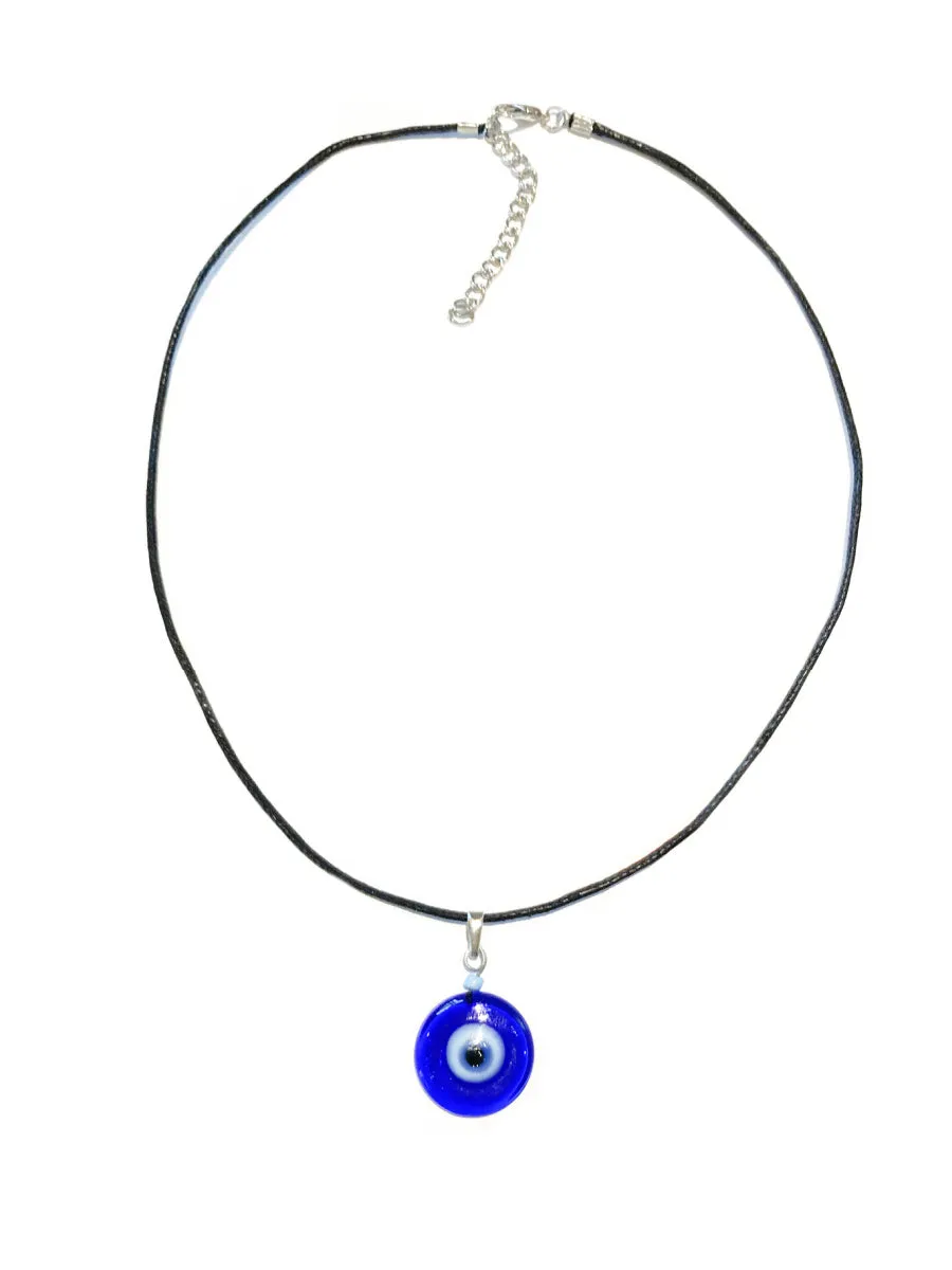 Blue Glass Eye Necklace