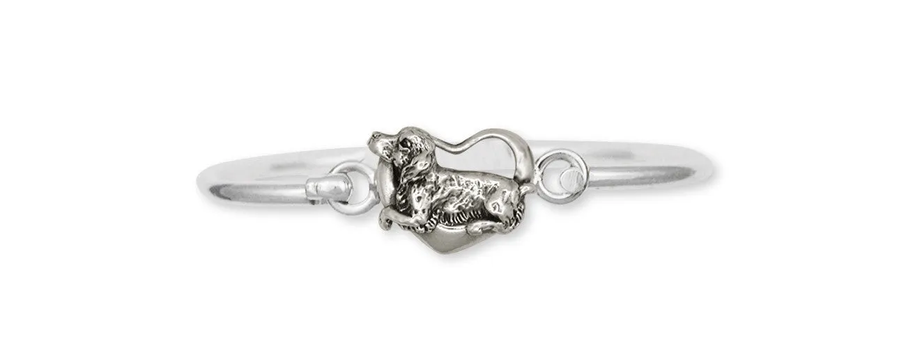 Brittany Dog Bracelet Handmade Sterling Silver Dog Jewelry BR3-HB