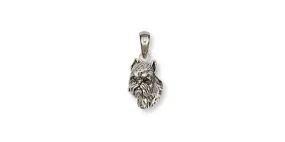 Brussels Griffon Pendant Handmade Sterling Silver Dog Jewelry GF7-P