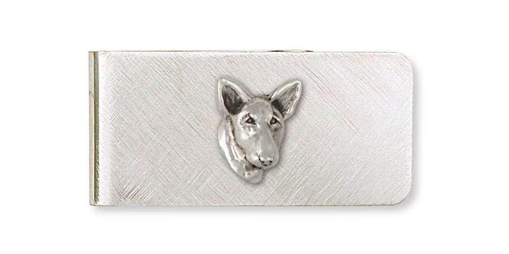 Bull Terrier Money Clip Handmade Sterling Silver Dog Jewelry BU10-MC