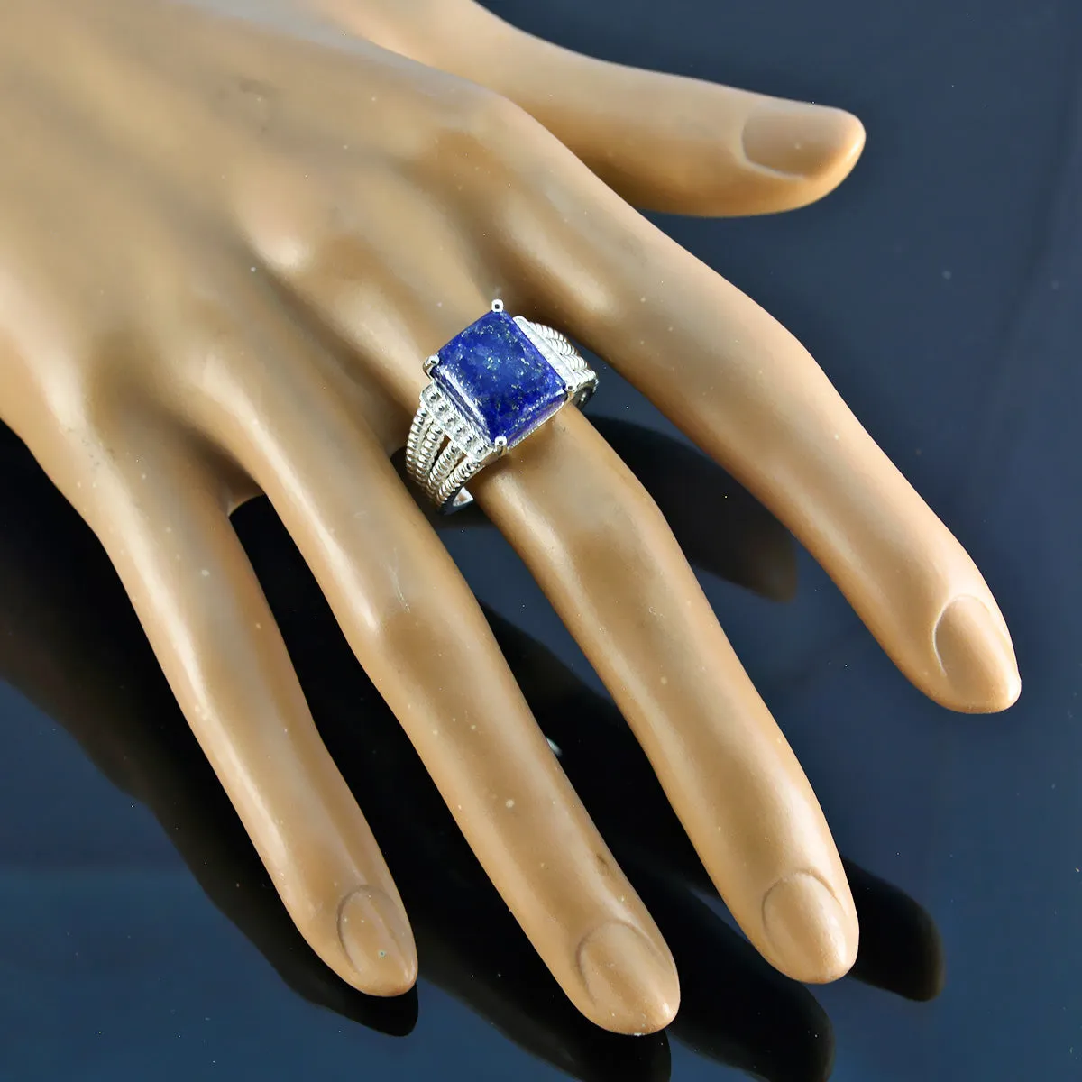 Captivating Gemstones Lapis Lazuli 925 Silver Ring Spiritual Jewelry