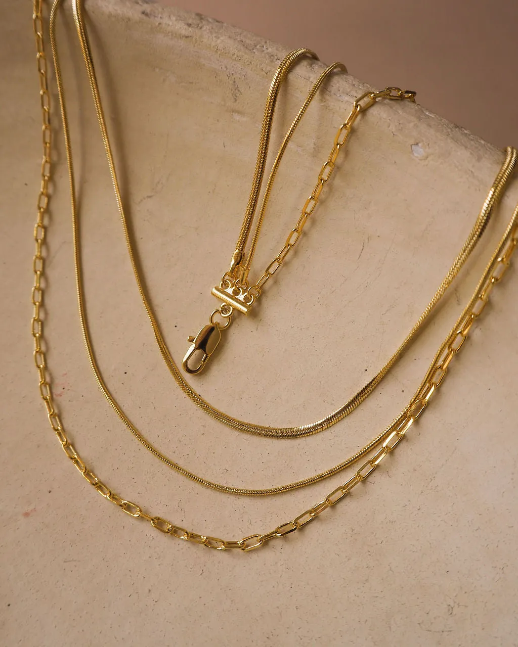 Chandon Multi Chain Charm Necklace- Gold