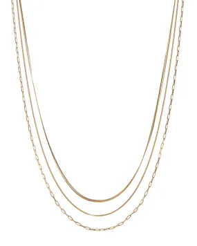 Chandon Multi Chain Charm Necklace- Gold