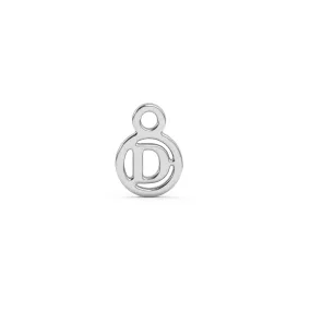 Circle Initial Charm - D | Sterling Silver