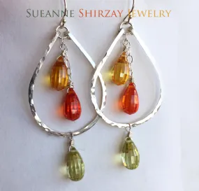 Citrus Double Decker Hoop Earrings