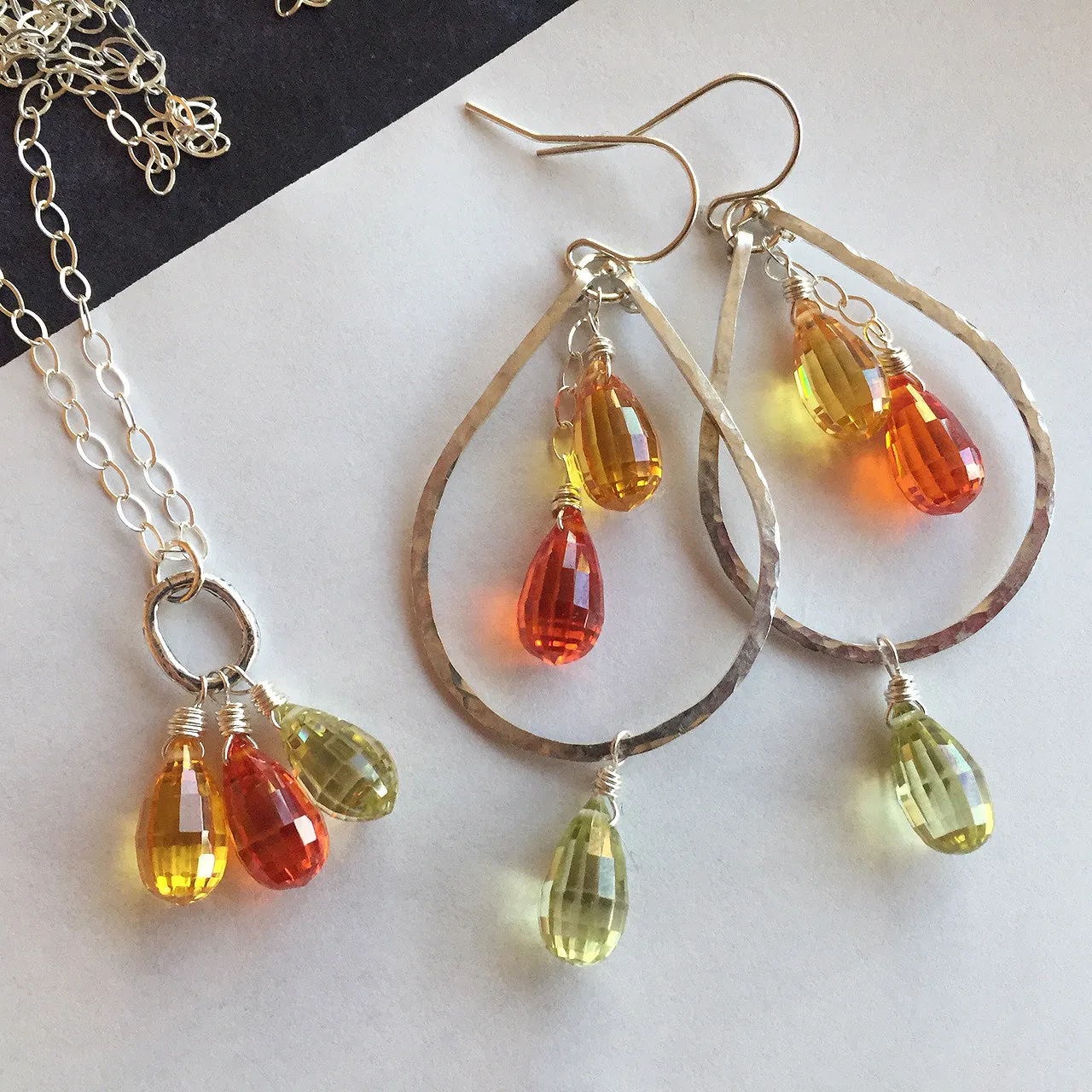 Citrus Double Decker Hoop Earrings