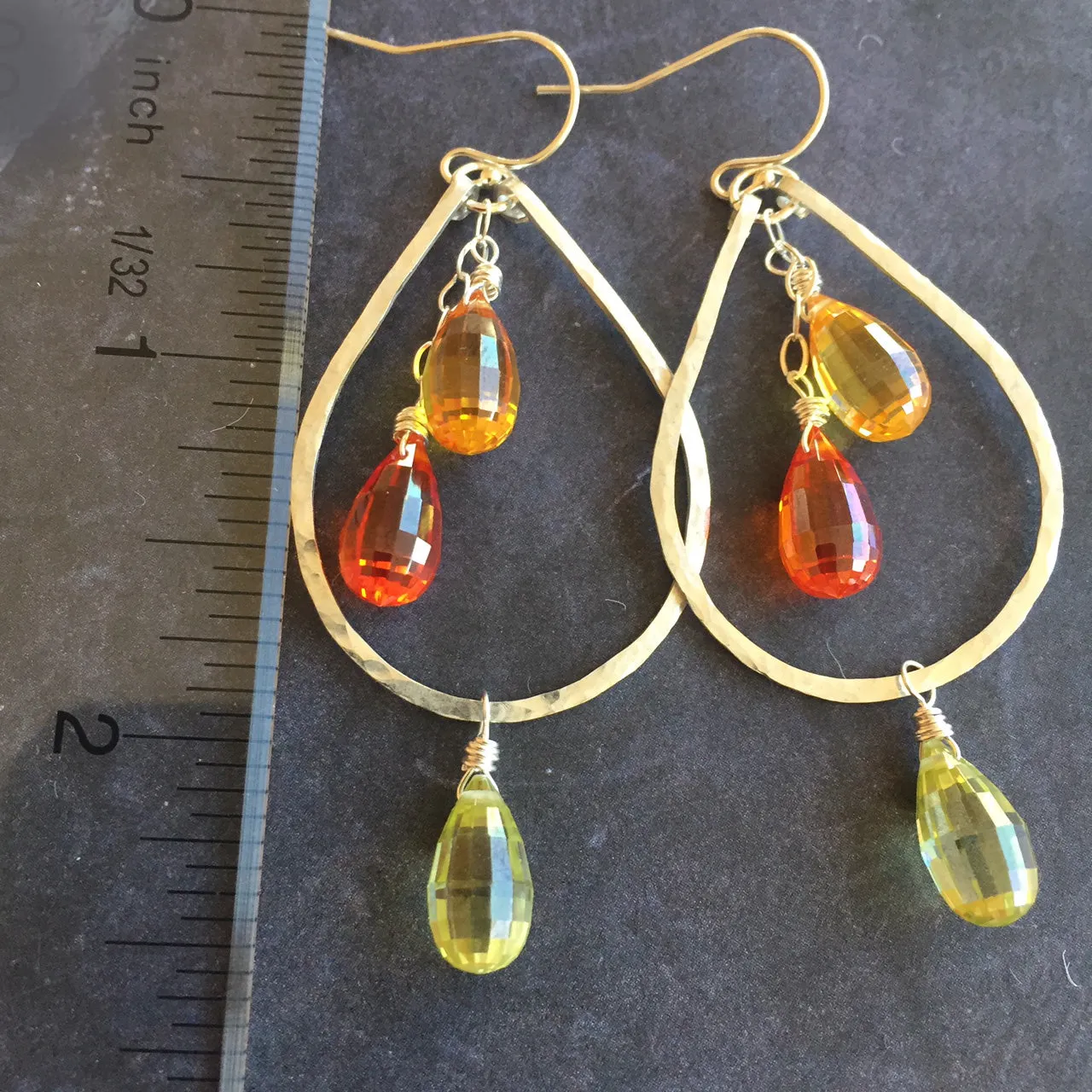 Citrus Double Decker Hoop Earrings