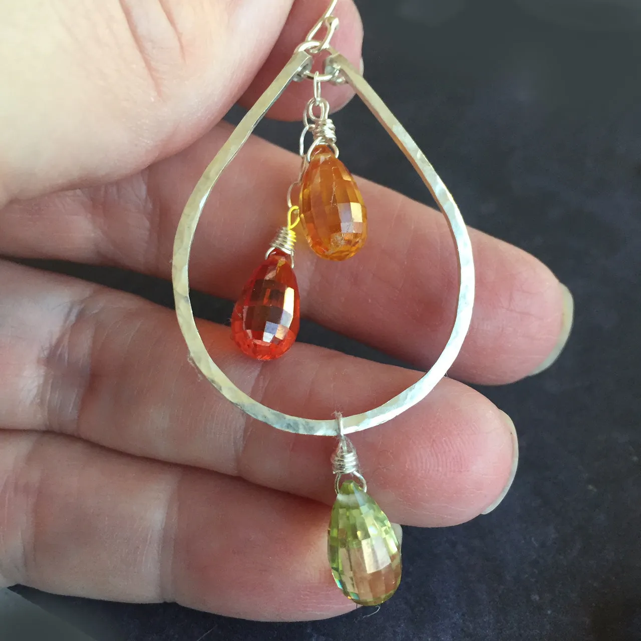 Citrus Double Decker Hoop Earrings