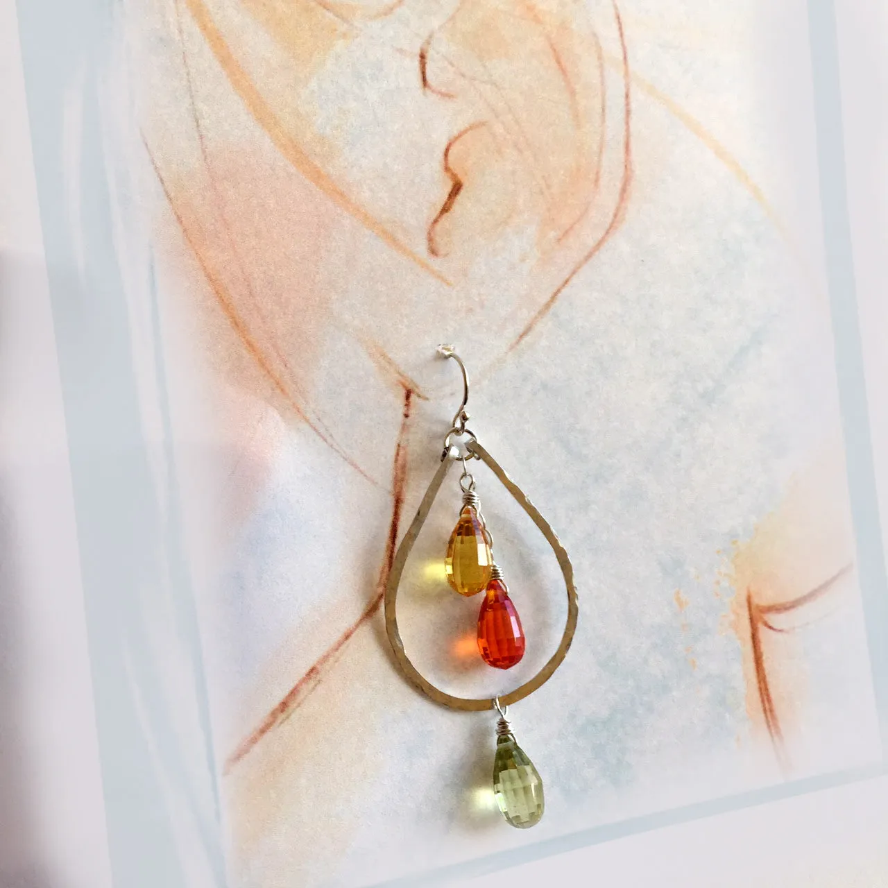 Citrus Double Decker Hoop Earrings