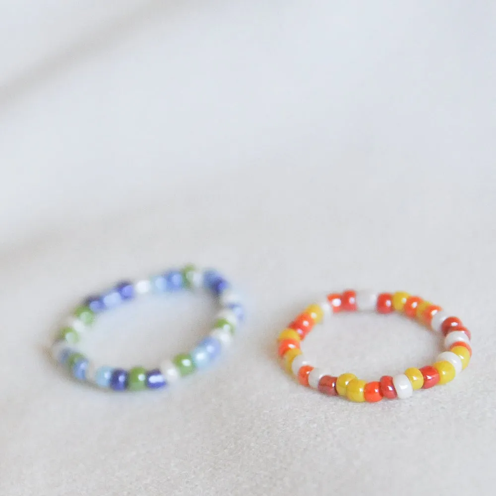 Colourful Beaded Rings