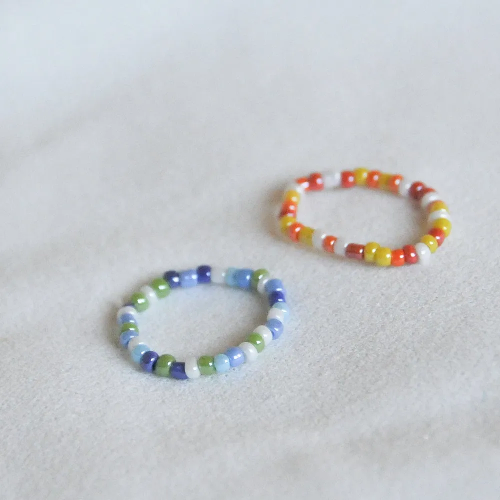 Colourful Beaded Rings