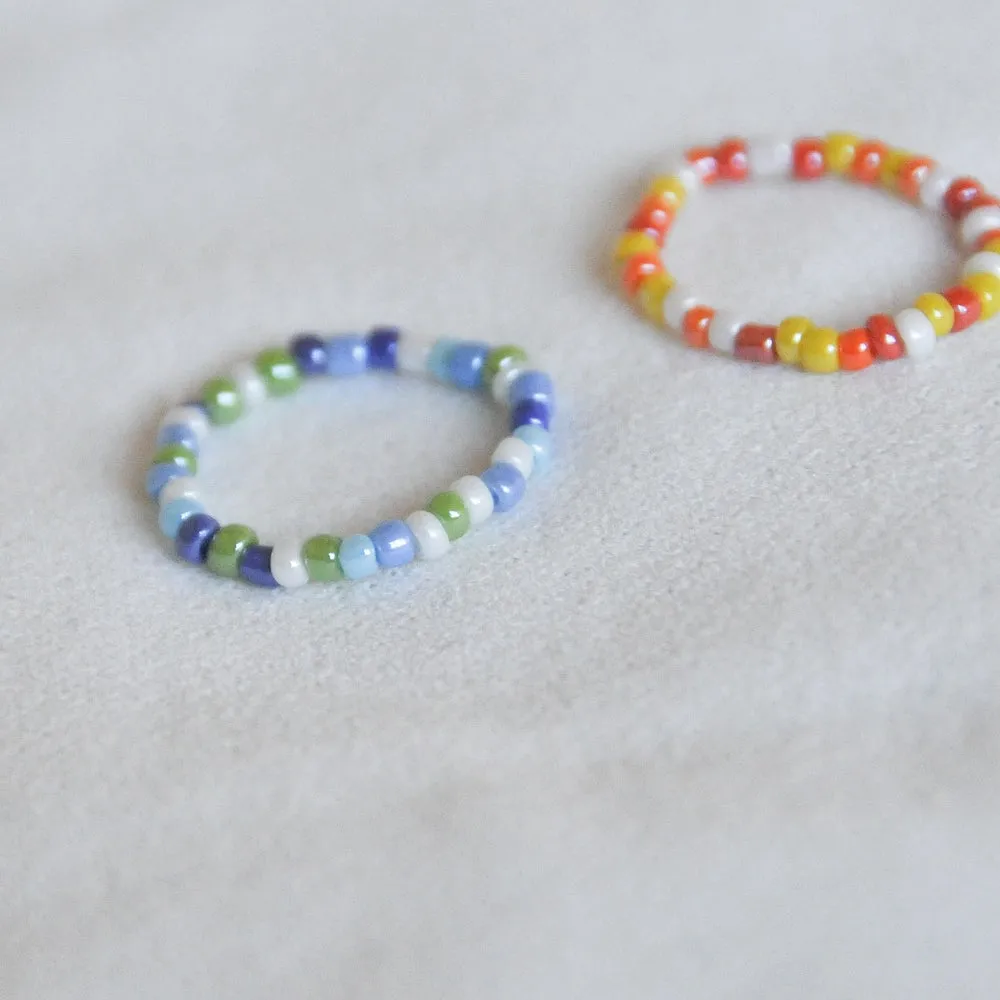 Colourful Beaded Rings