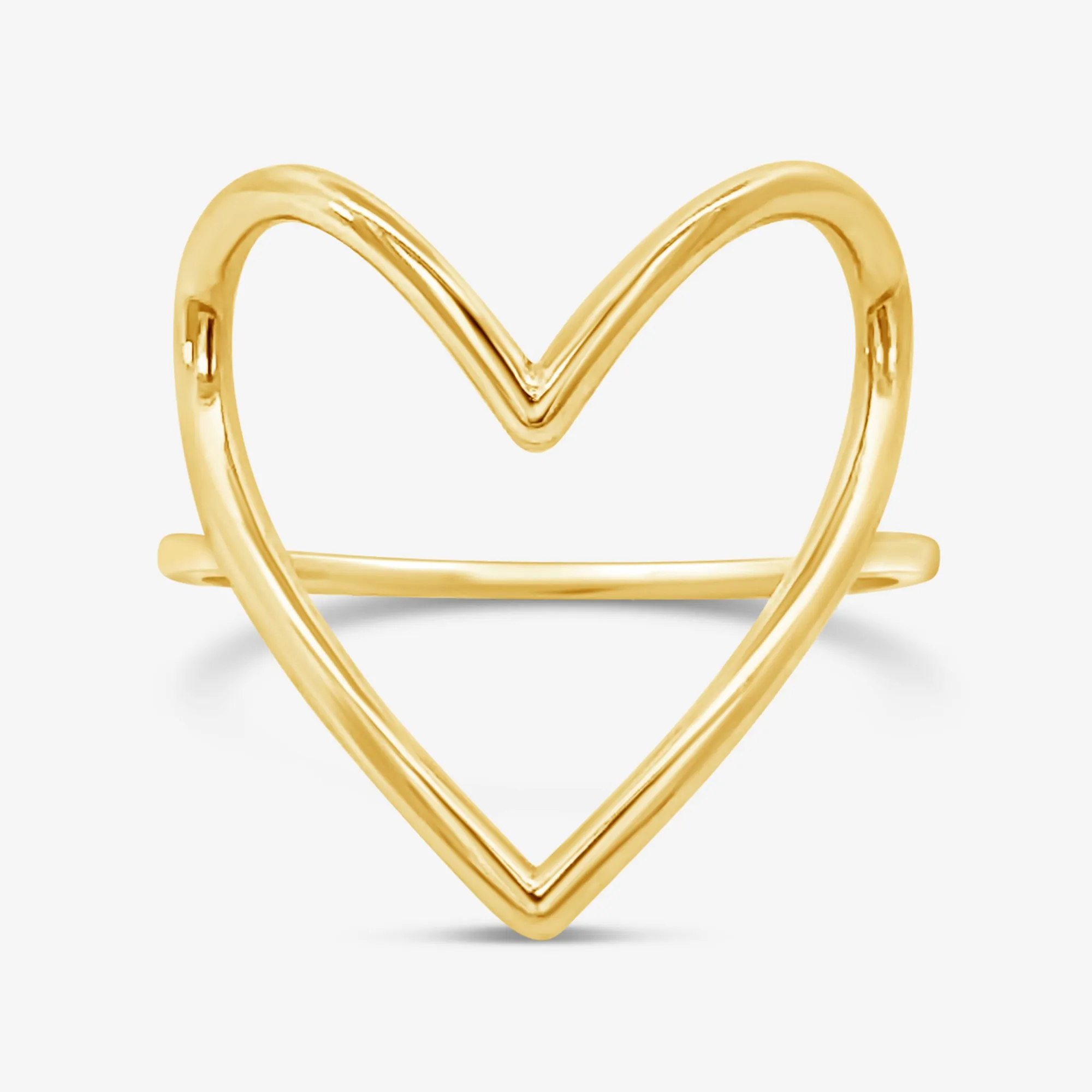 Comfort Fit Open Heart Ring