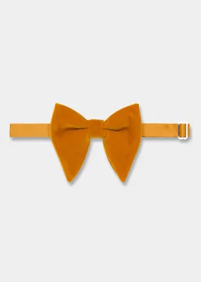 Dark Yellow Velvet L Bow Tie