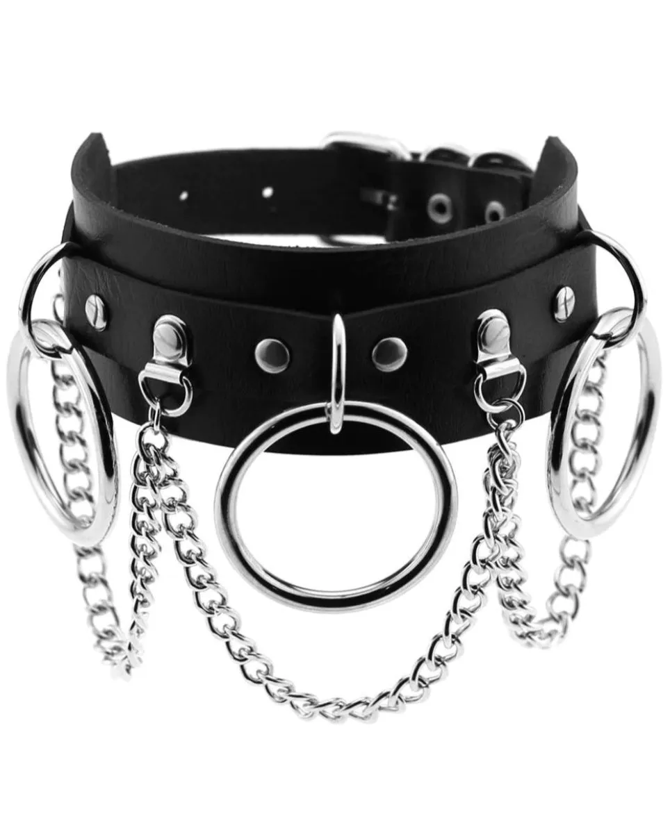 Darkside Faux Leather Choker