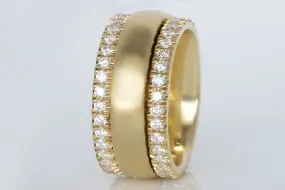 Double Pavé Diamond Spinner ring