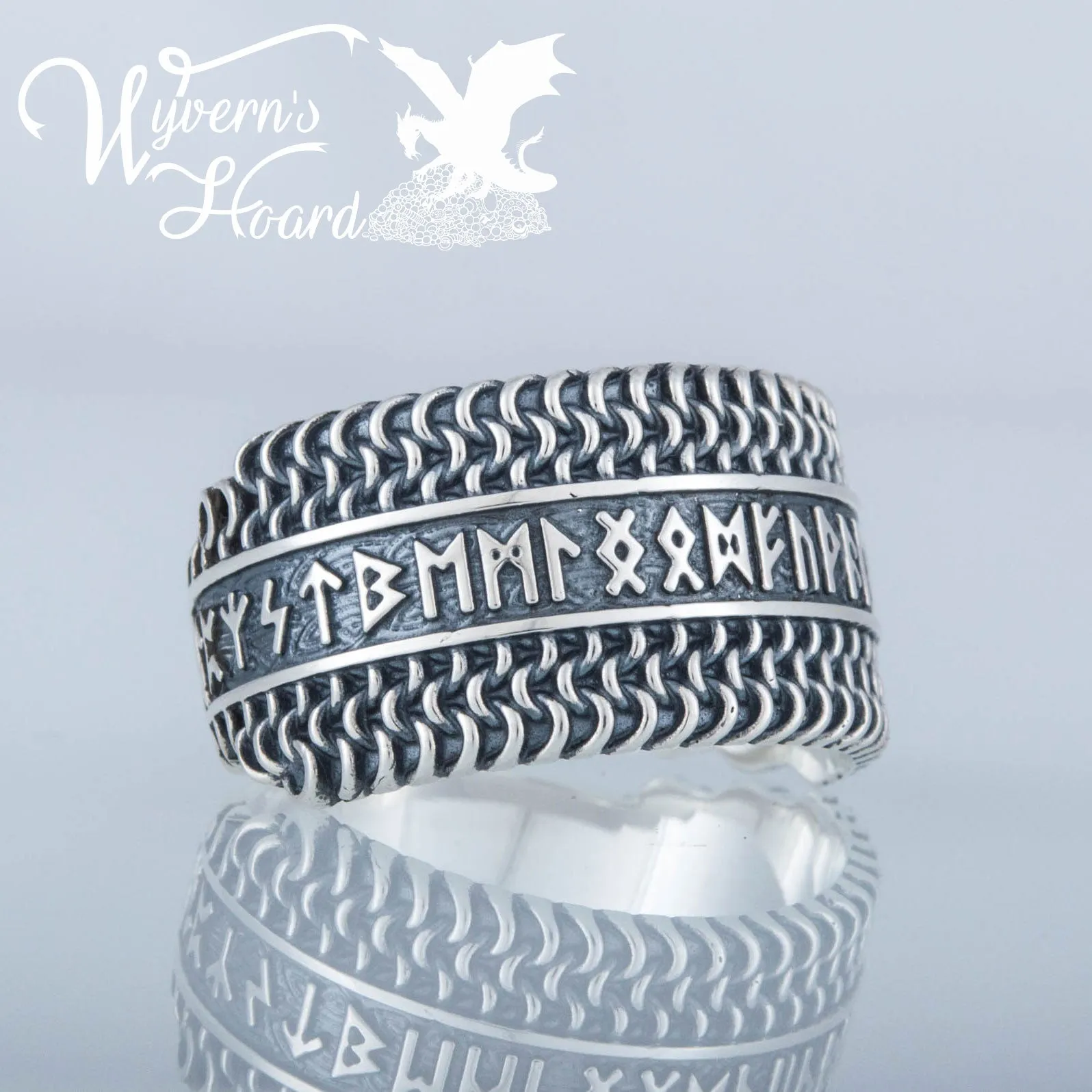 Elder Futhark Hauberk Armor Ring