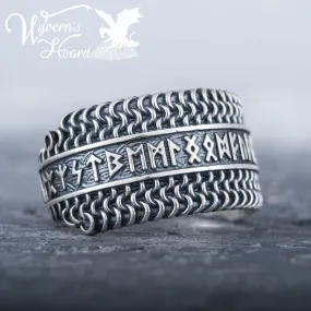 Elder Futhark Hauberk Armor Ring