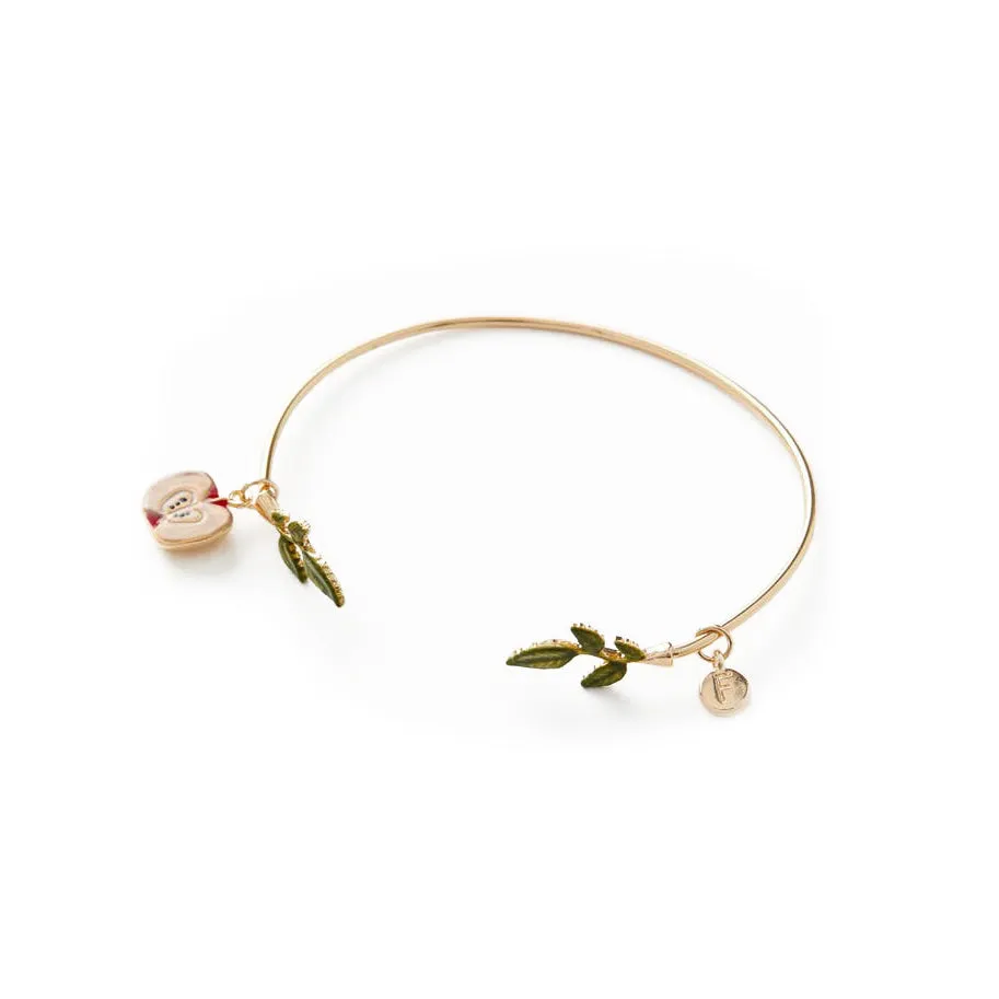 Enamel Apple Tree Bangle Bracelet