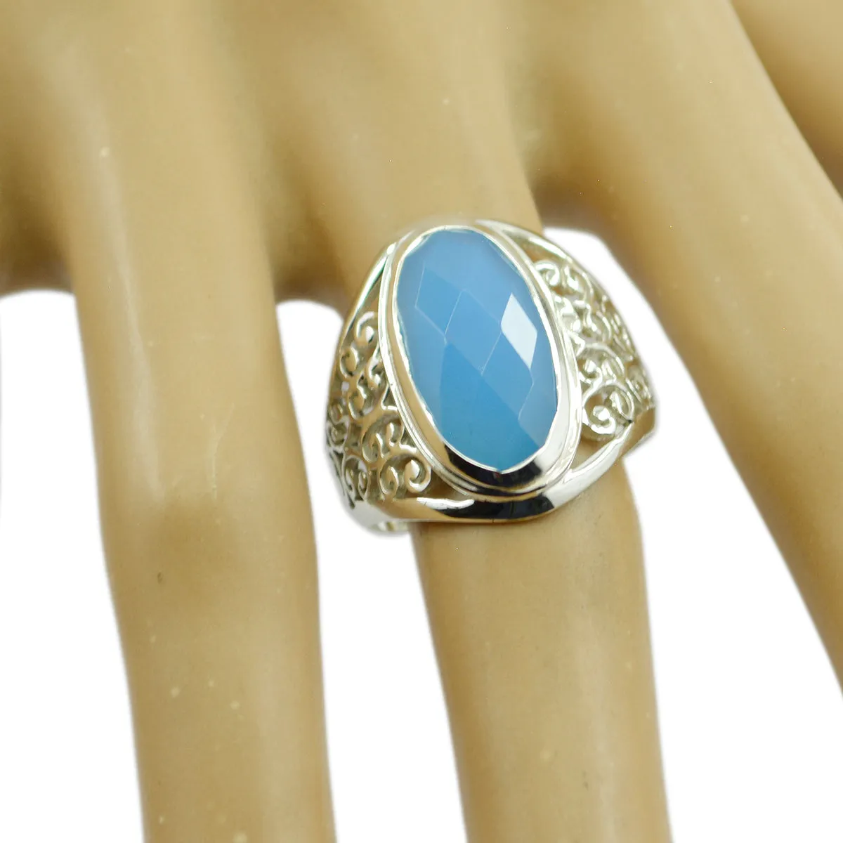 Enticing Gemstone Chalcedony Sterling Silver Ring Online Jewelry