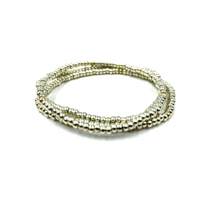 Erin Gray OG Classic Stack Bracelets in Platinum & Gold Filled