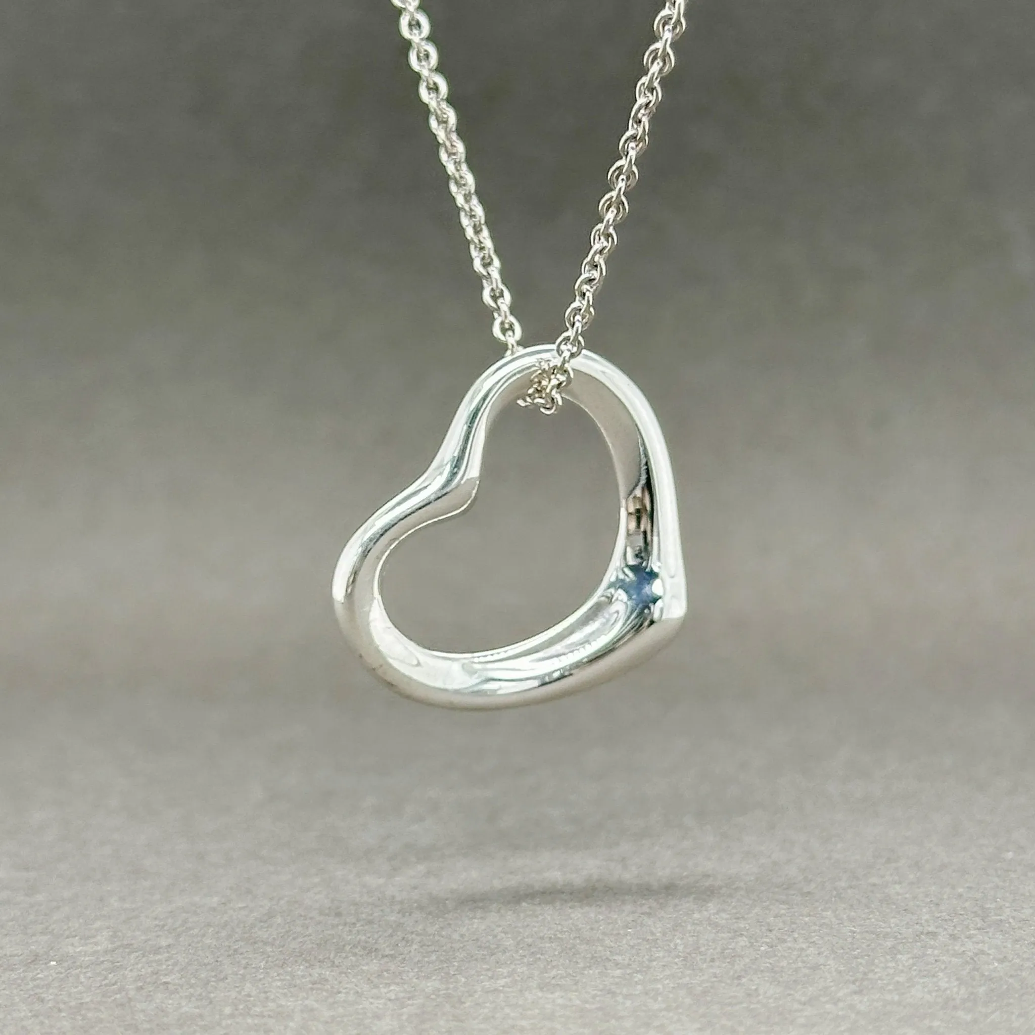 Estate Tiffany & Co. SS Elsa Peretti 22mm Open Heart Pendant