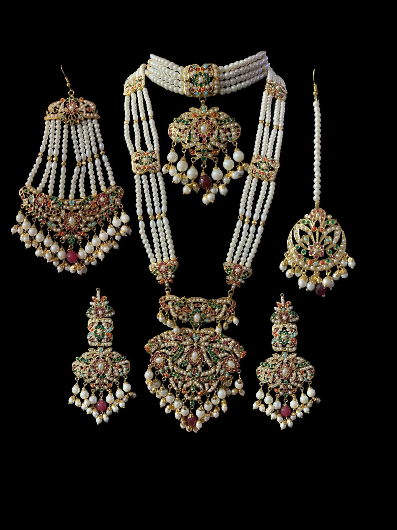 Filza navratan  bridal set ( READY TO SHIP )