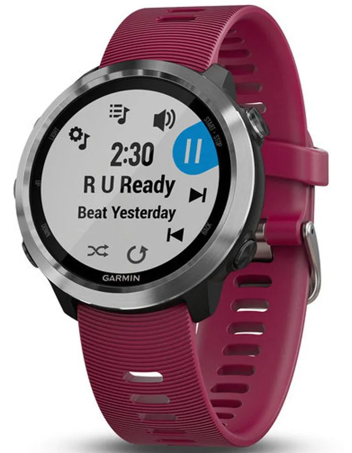 Garmin Forerunner 645 Music Smartwatch - GPS - Garmin Pay - Cerise Silicone Band