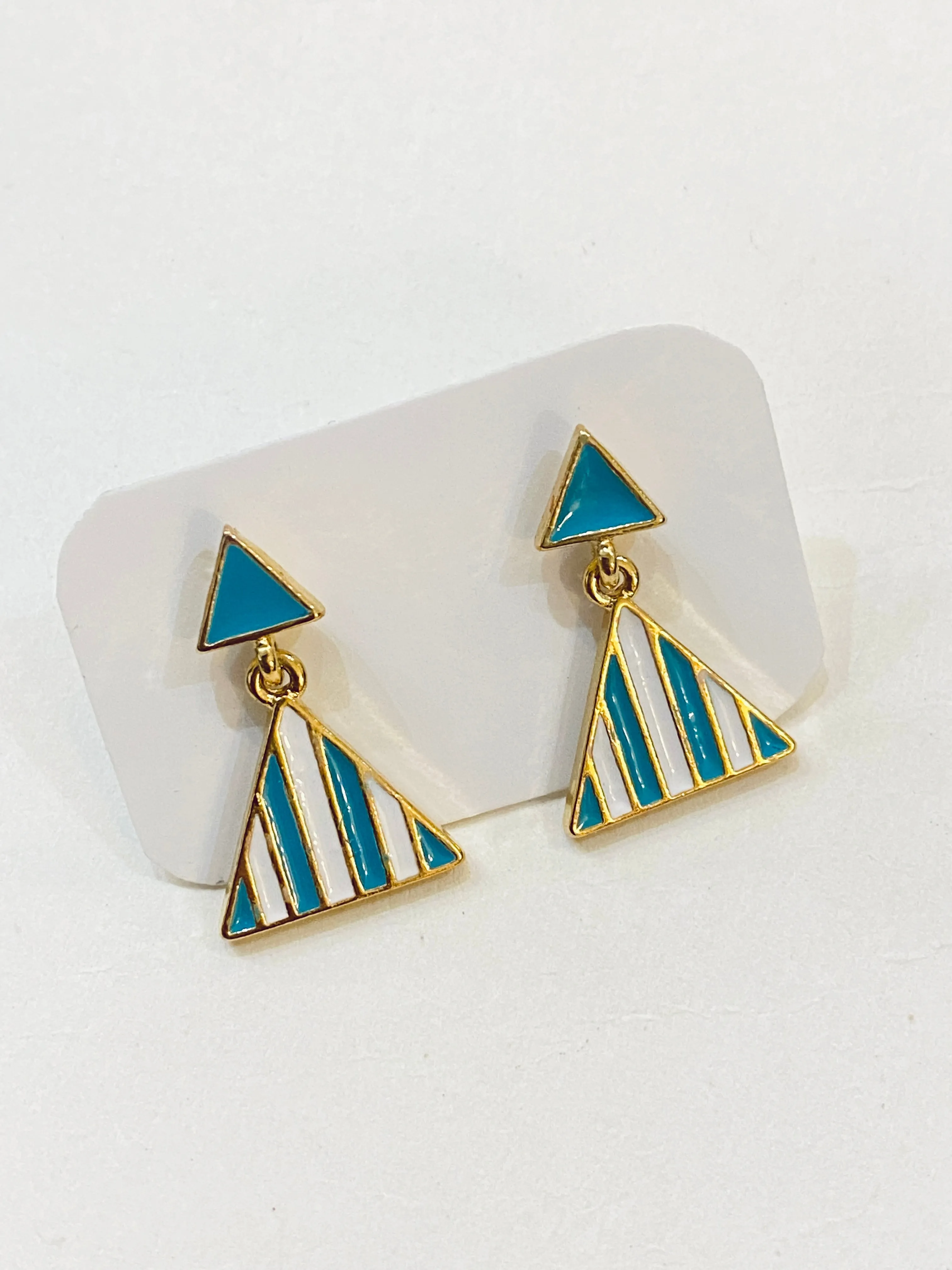 Geomatric Dangle Drop Stud Earrings