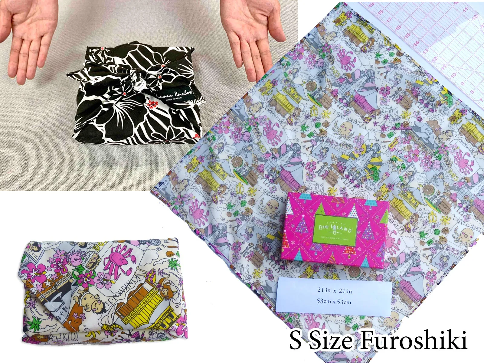 Gift Wrapping Cloth | Vintage Palaka Furoshiki | Eco Wrapping Cloth & Bandanna| SMALL-LARGE