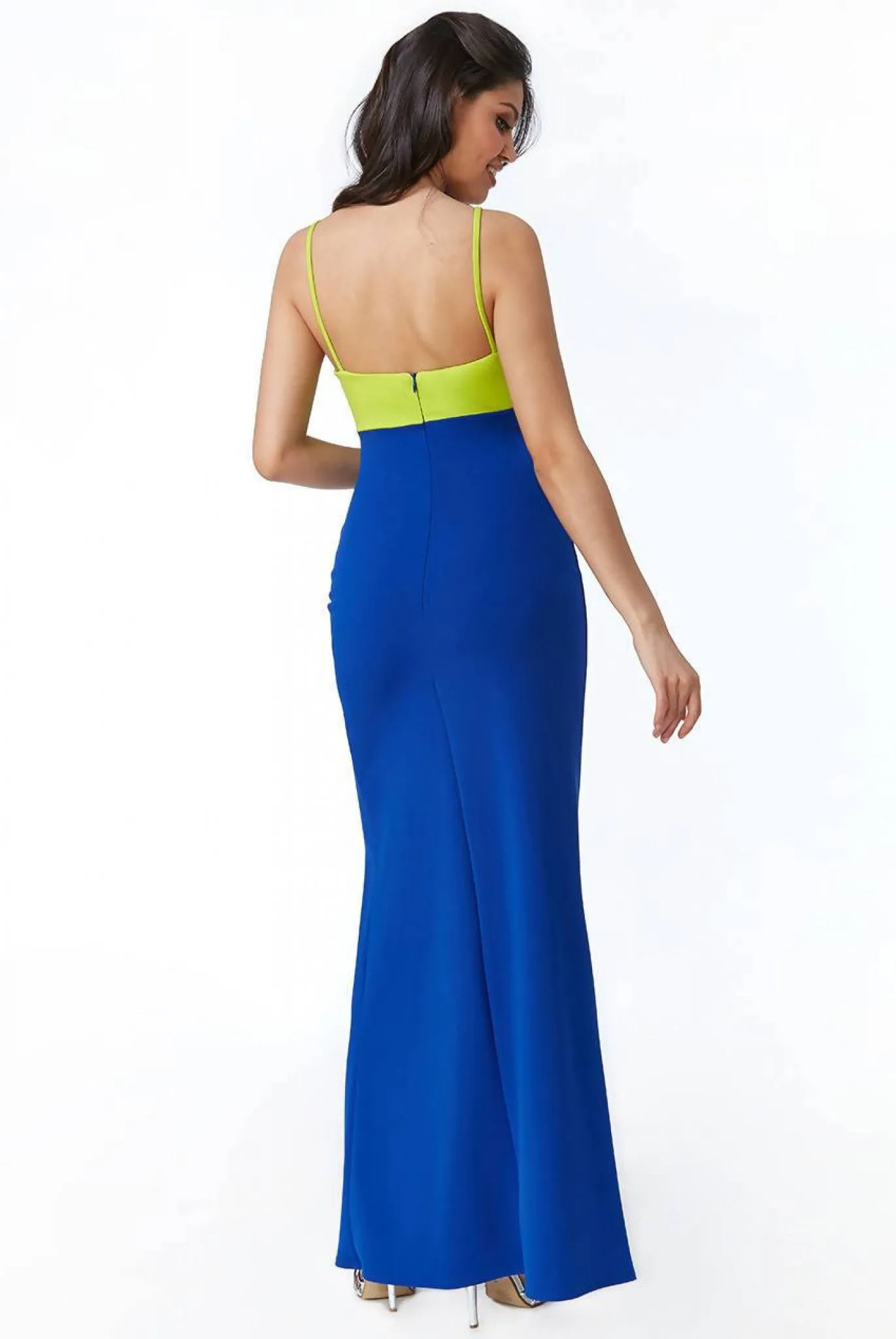 Goddiva Front Bow Tie Maxi Dress